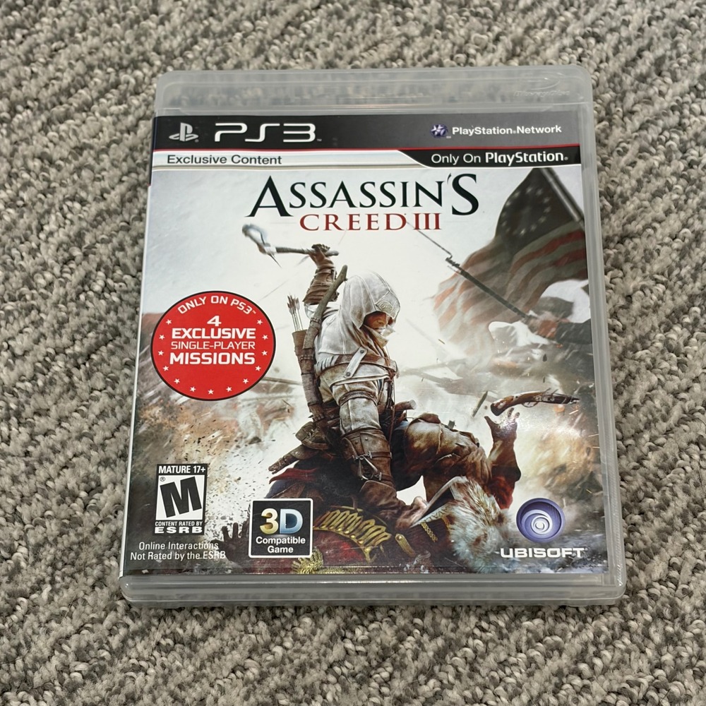 Ubisoft Assassins Creed III PS3 American Revolution Action Adventutr